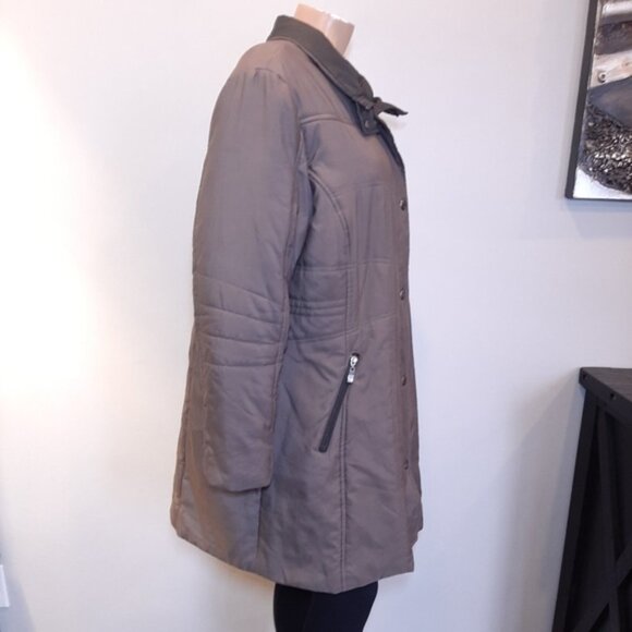 Novelti Winter Parka Coat Mid Length Insulated Puffer Womens Plus Size 1X Brown - Picture 7 of 15
